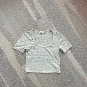 Aritiza Cropped Neutral Shirt